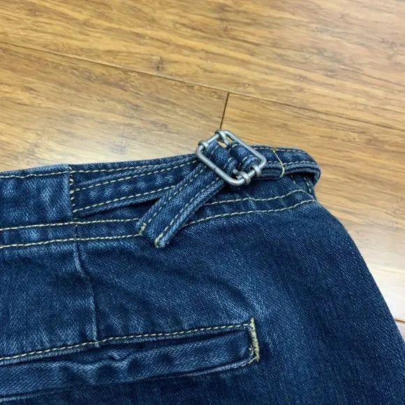 Vintage Y2K Sonoma Denim Cargo Shorts Womens 16 Adjustable‎ Waist Dark Cotton Blue - Image 4