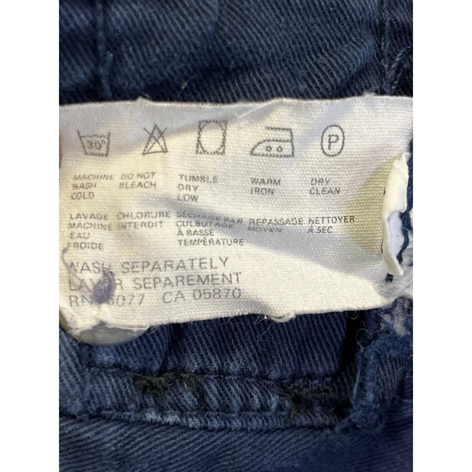 Vintage Esprit Sport Pleated High Waist Cotton Trousers Navy Blue Modern Size S - Image 8