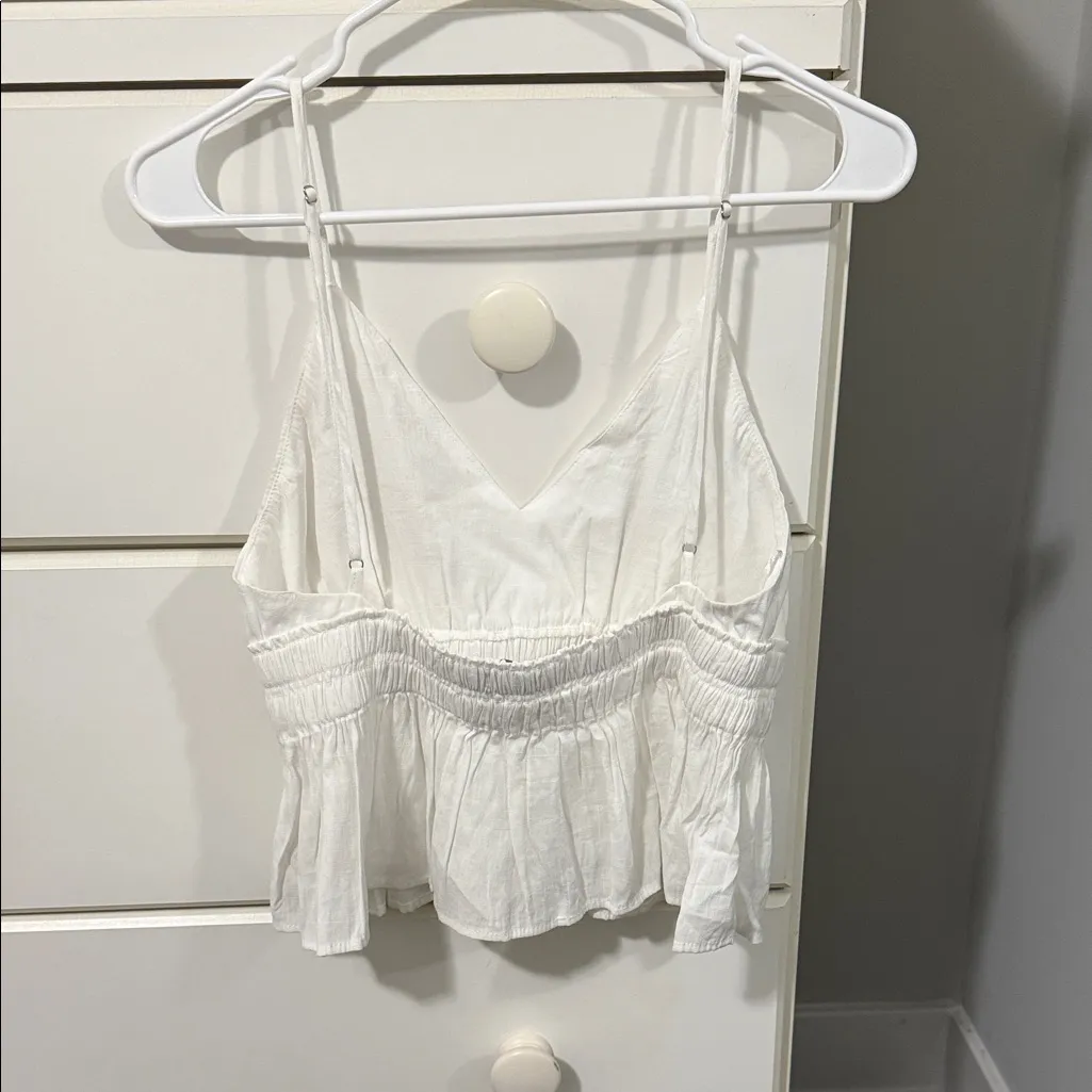 Cotton Candy White Camisole Top Size L - Image 3