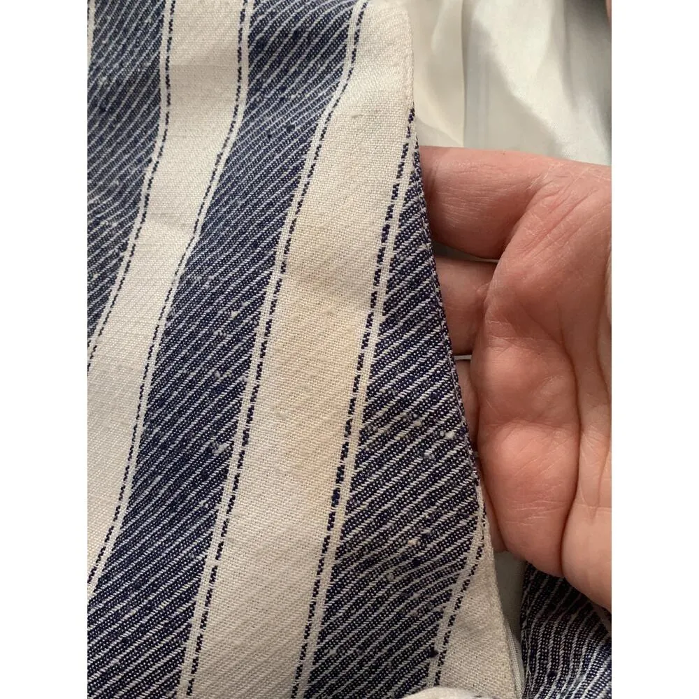 Vintage womens 12 large basic Chaus silk blend blazer suit jacket nautical White - Image 8