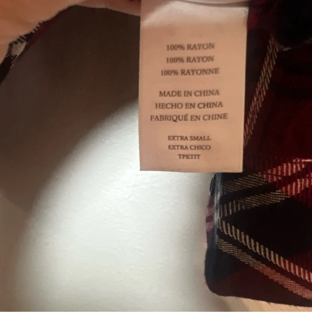 Rails Hunter Plaid Cherry Navy White Button Up Shirt Size XS Soft - Image 11