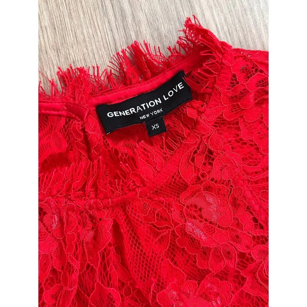 Generation Love Annalise Top Fiery Red size XS - Image 5