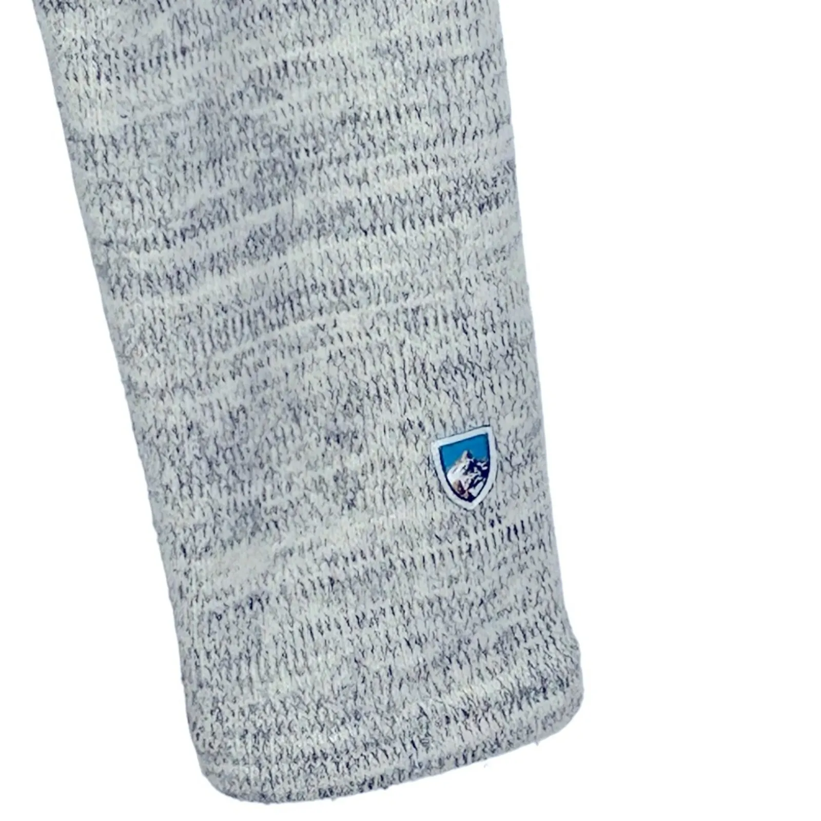 Kuhl Alaska Heather Gray/Black Marbled Zip Front Sweater Jacket Small - Image 7