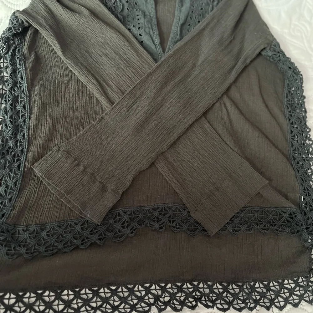 Lovestitch Women’s The Eyelet Tunic    lightweight sheer blouse 100% cotton SZ M - Image 8