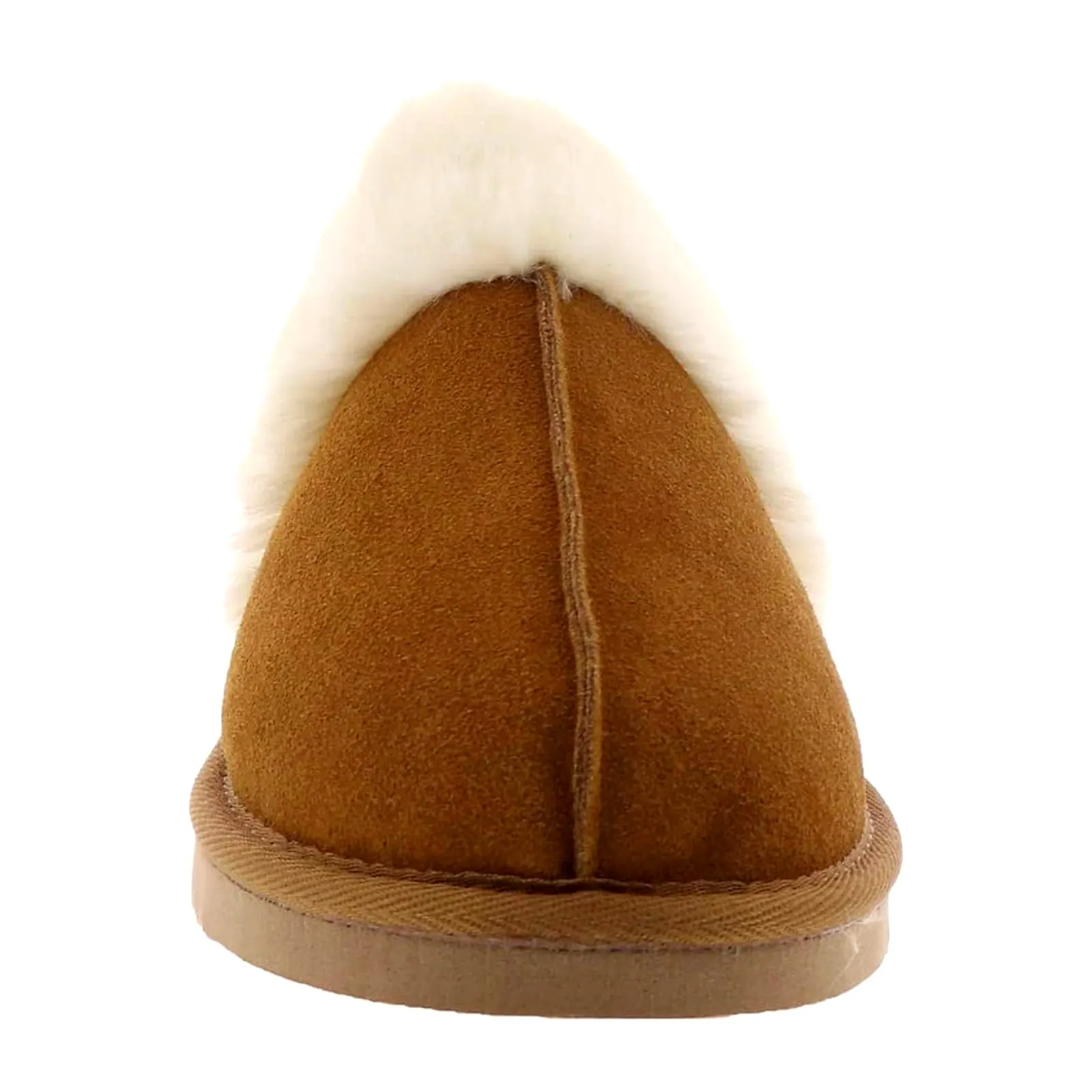 Volatile Microsuede with Faux Sherling Detail Slipper Shoe Fluff 9 Brown - Image 3