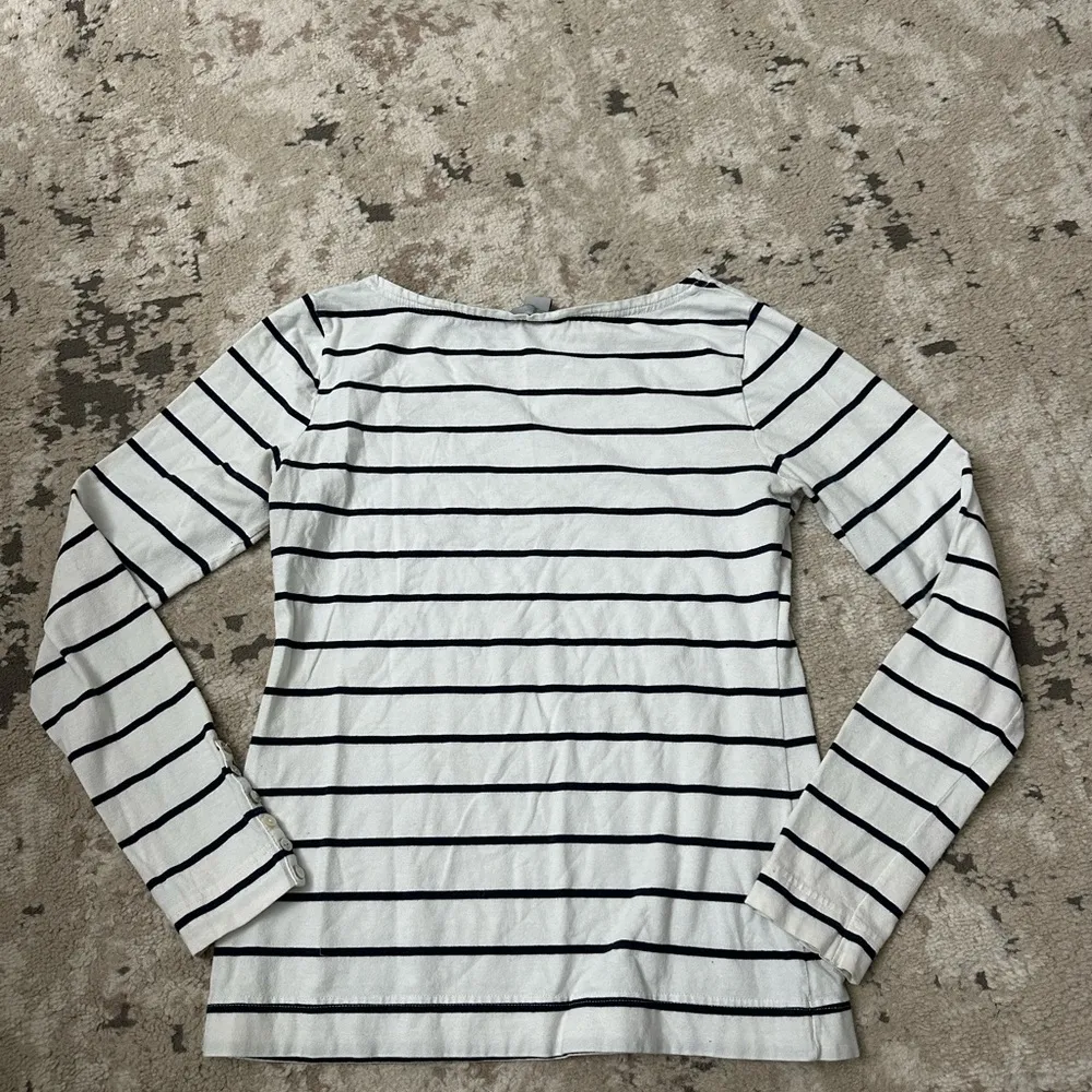 H&M Striped Long Sleeve Women's Top Size Large - Image 3