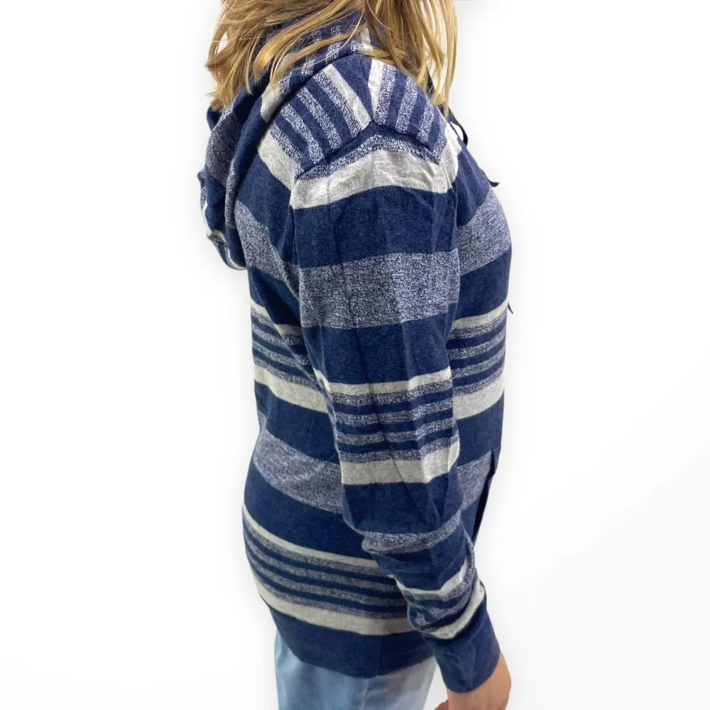 AMERICAN RAG 100 Percent Cotton Striped Long Sleeve Hooded Pullover Sweatshirt - Image 4