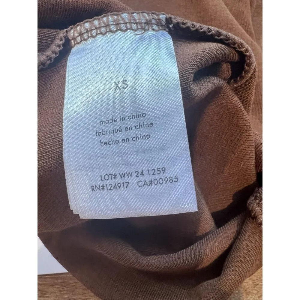 WeWoreWhat Halter Cowl Top XS Saddle Brown Cropped Knit Bodycon NWT - Image 10