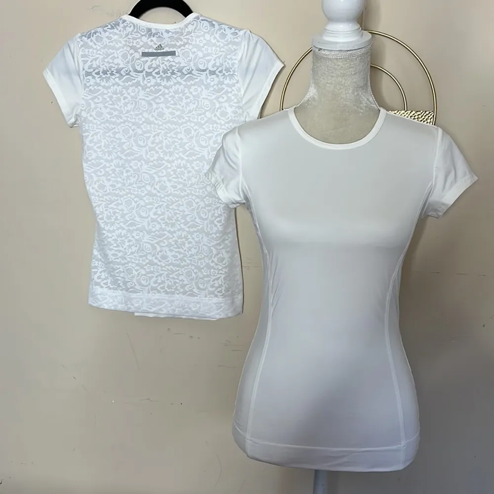 adidas by stella mccartney • floral mesh studio performance top - Image 11