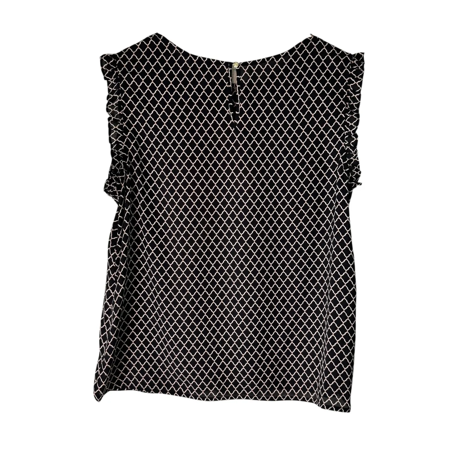 Liz Claiborne Black Diamond Print Floral Sleeveless Top - Size L - Image 9