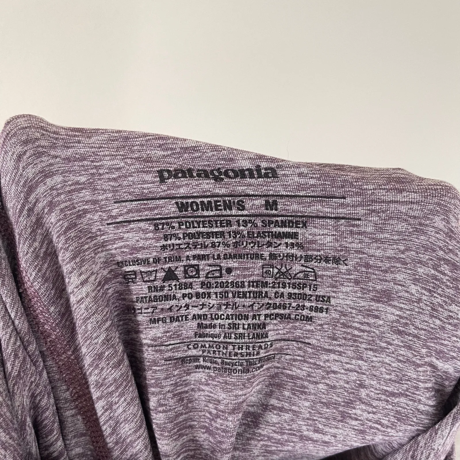 Patagonia Heathered Purple Crop Leggings (M) - Image 2
