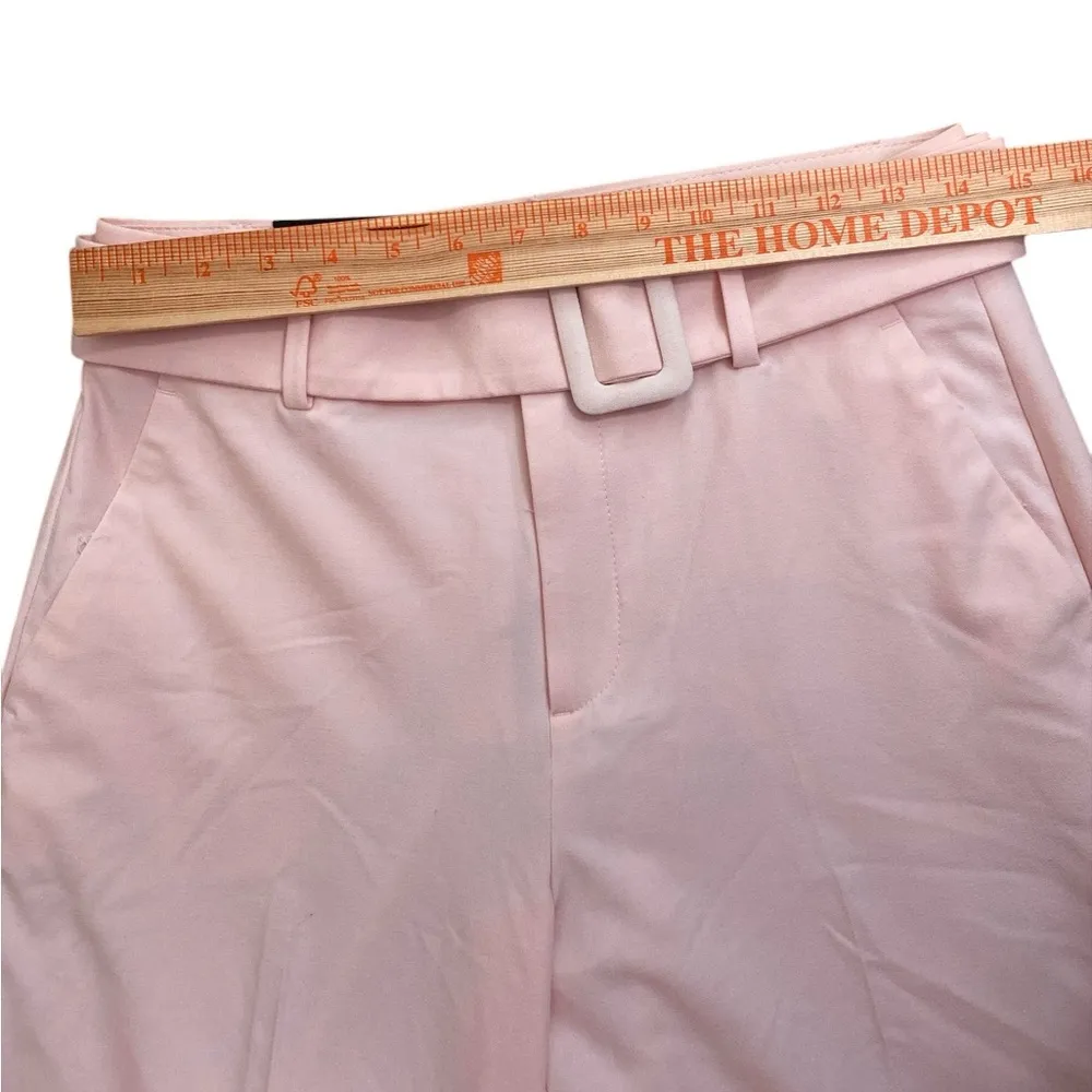 Belted high waisted wide Leg pants Pink Size 6 - Image 3