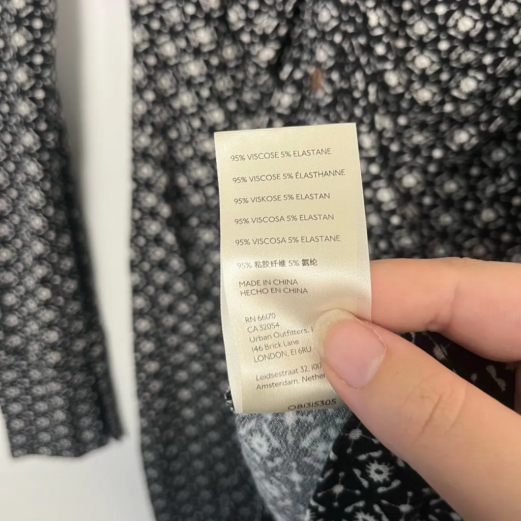 Free people Shayla Mini Dress in black long sleeve size small - Image 6