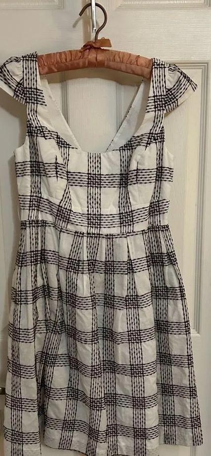 Shoshanna Anthropologie brown & white dress size 6 - Image 3