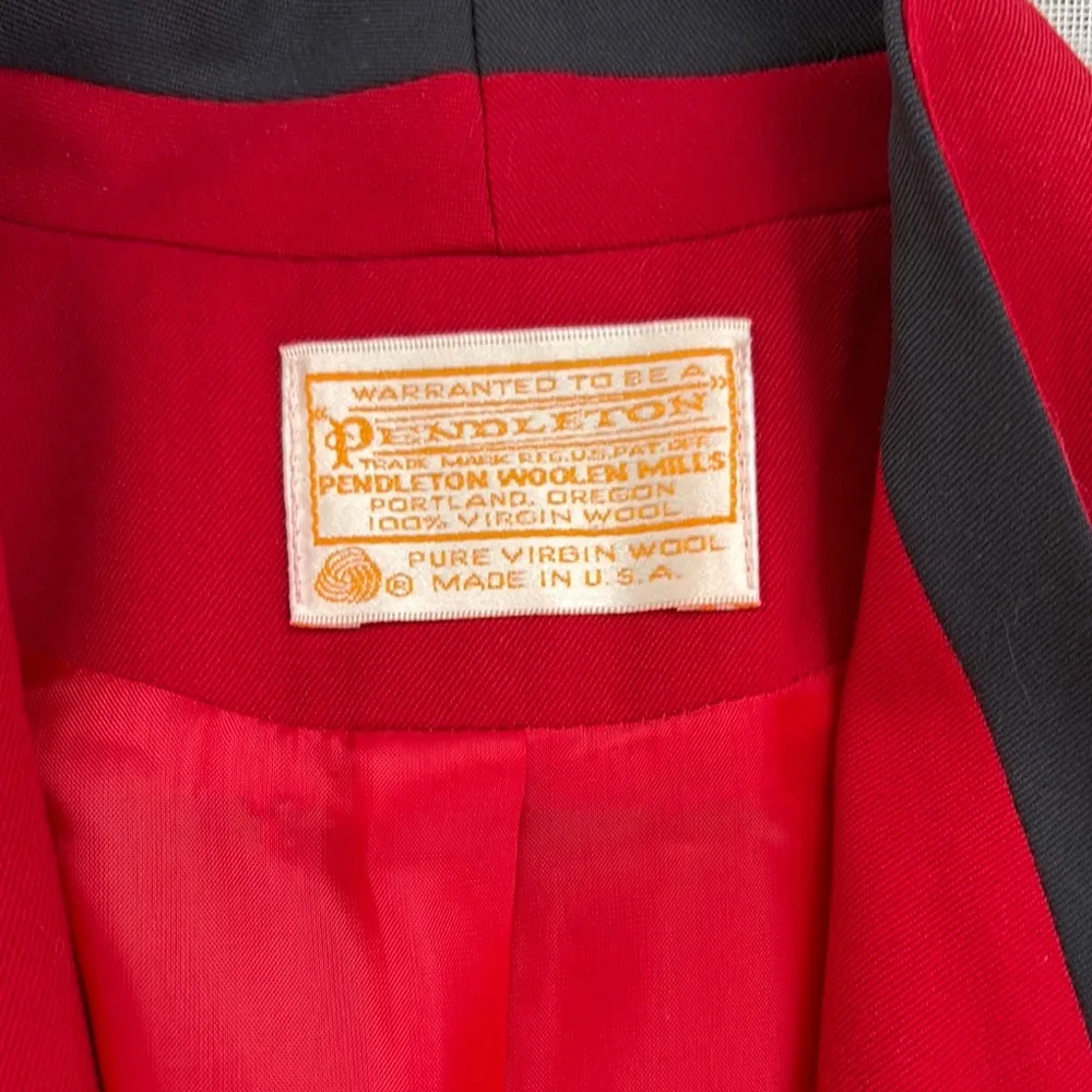 Pendleton Vintage Scarlet Blazer with Ebony Trim - Image 3