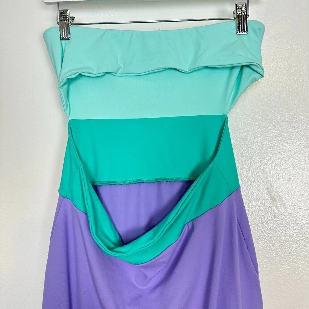 SUSANA MONACO Colorblocked Tube Dress in Mykonos Size Medium - Image 10