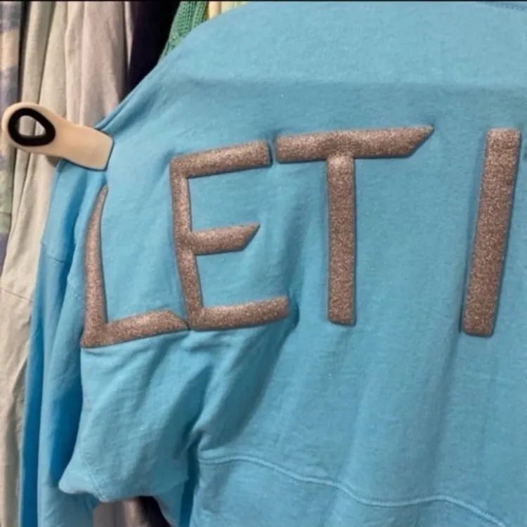 Disney parks frozen the musical broadway let it go glitter spirit jersey XS - Image 5