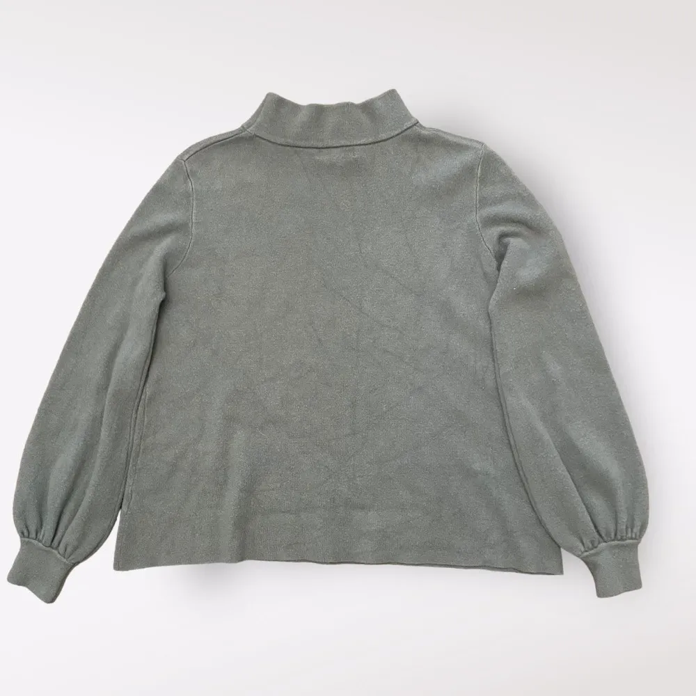 Fate Mock Neck Sweater‎ Womens Small Ash Green Fall Comfy Casual - Image 6