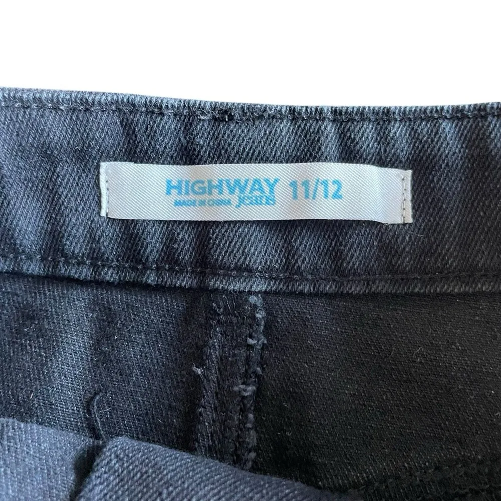 Vintage 90s Highway Jeans Black Mini Skirt Women's 11/12‎ Retro Zip Up Y2K - Image 5