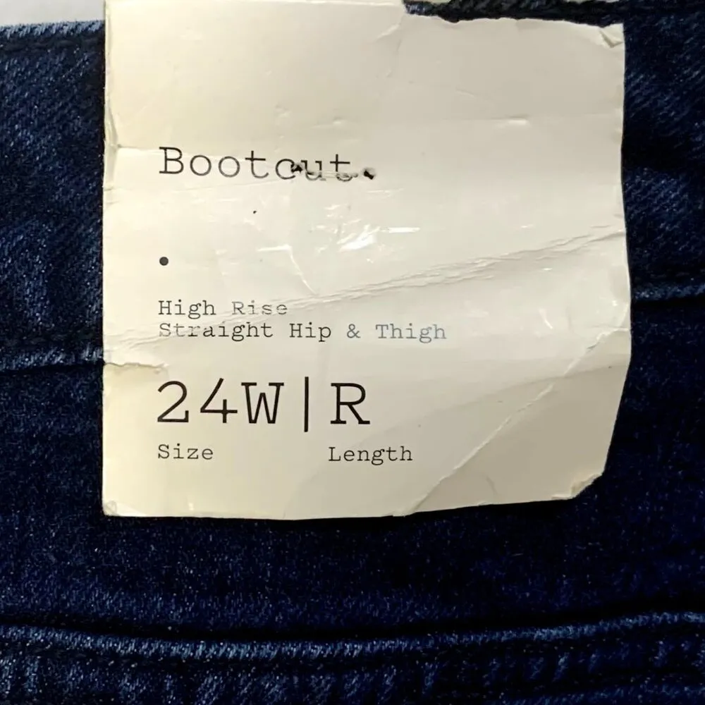 A New Day New High Rise Slim Fit Stretch Bootcut Jeans Plus Size 24W Dark Wash - Image 8