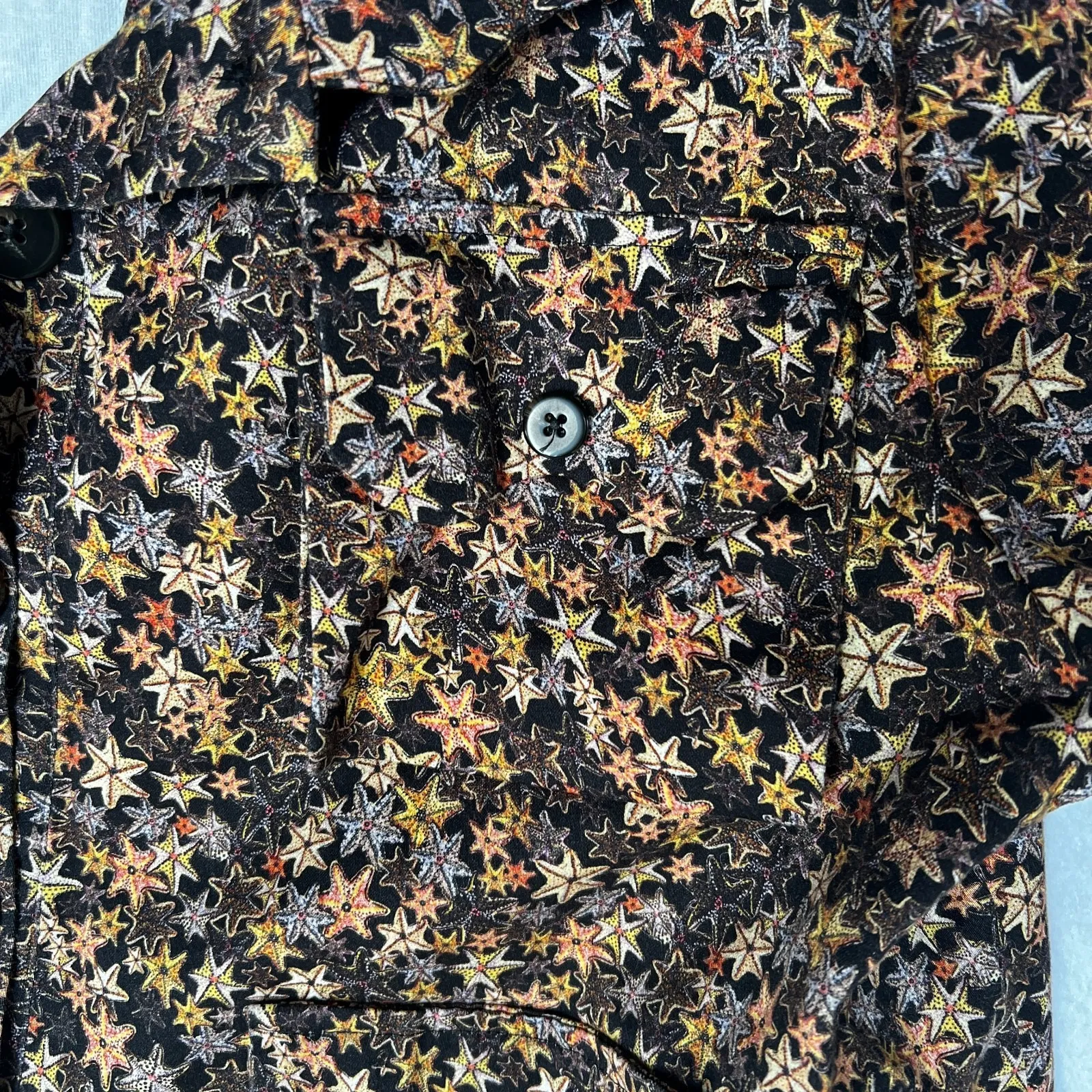 Kika Vargas Star Jacket Button Down Blouse Black Cotton Blend Colombia Sz XS‎ - Image 8