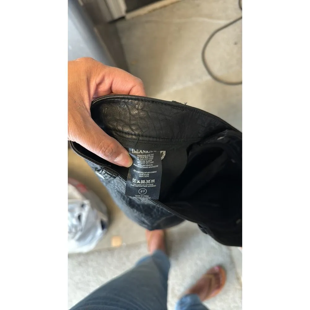 BlankNYC FAUX LEATHER zipper accents rocker date night grunge black size 27 - Image 10