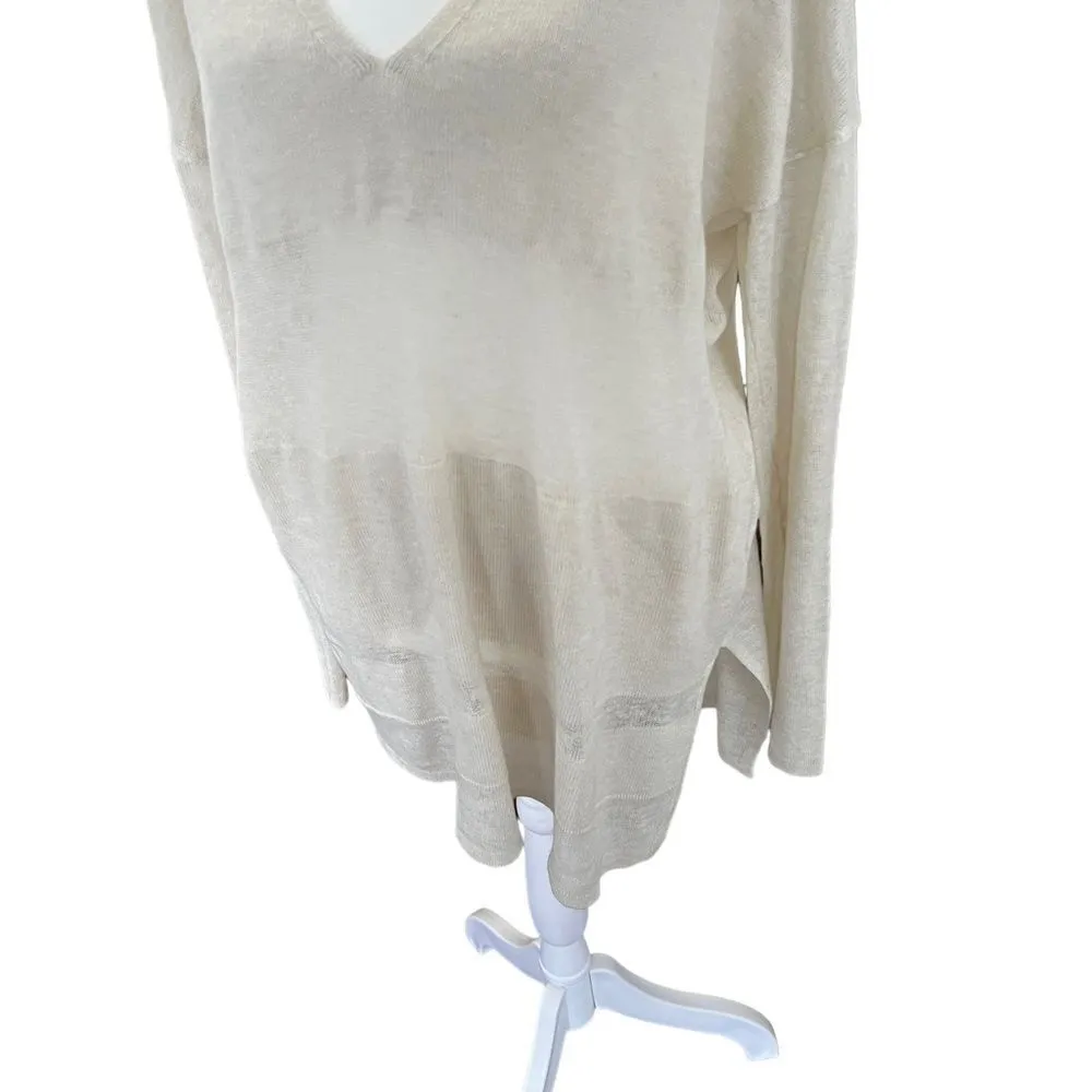 Aritzia Babaton Wool Long Sleeve V Neck Tunic Sweater - Image 3