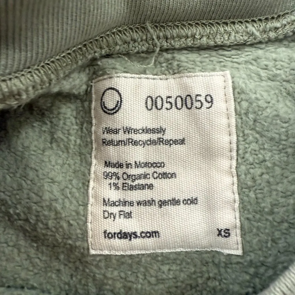 For Days Sweatshirt Womens XS Green - Image 3