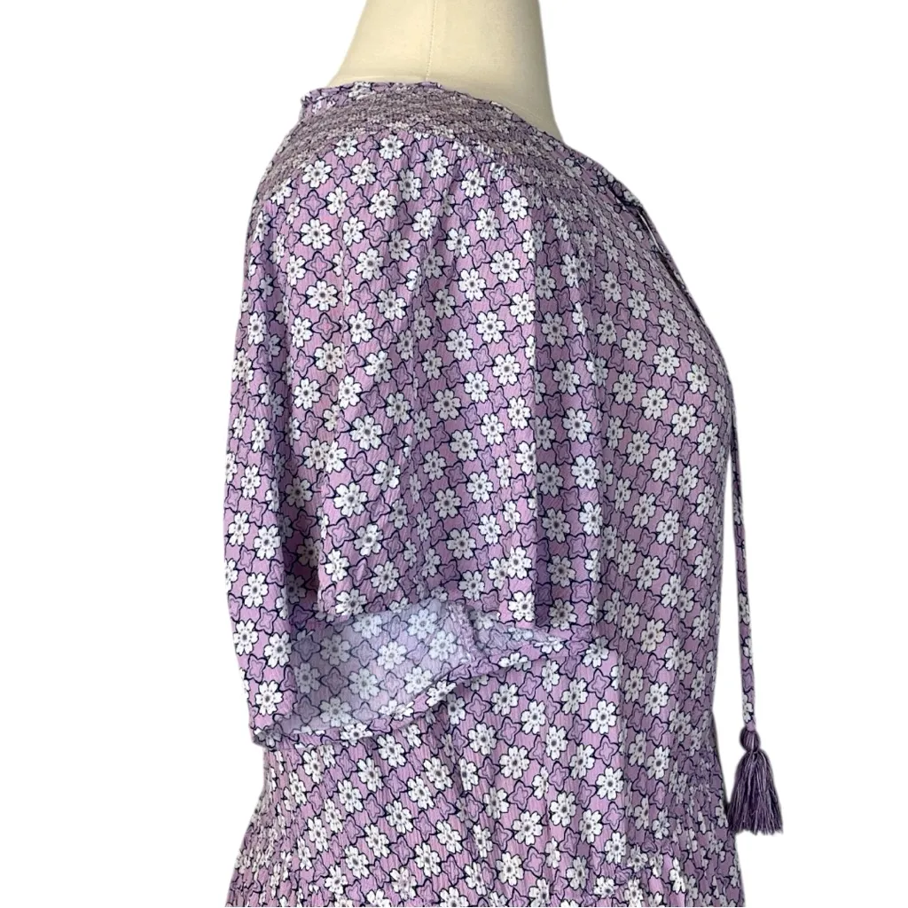 Knox Rose Maxi Dress Boho V-neck Tassel Purple Floral Women’s Plus Size XXL - Image 9