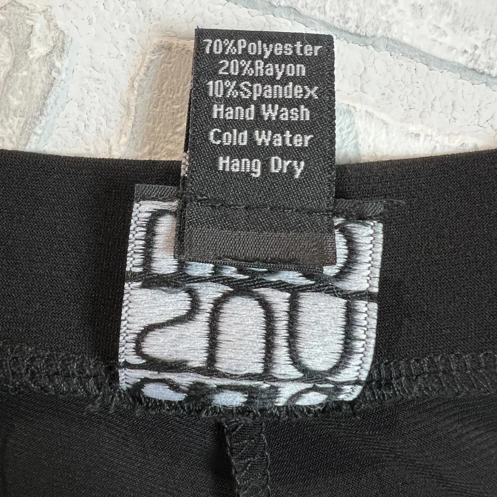 Clara Sun Woo Pants Womens Large Black Straight Leg Pull On Pocket Elastic Waist - Image 10