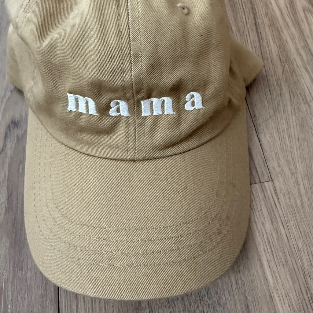 Sun Peony Coconut Tan Cap with Embroidered 'Mama' - Image 2