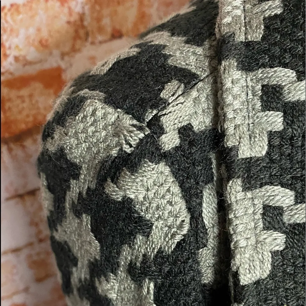 Wet Seal Black & Gray Houndstooth double breasted peacoat jacket medium/small - Image 4