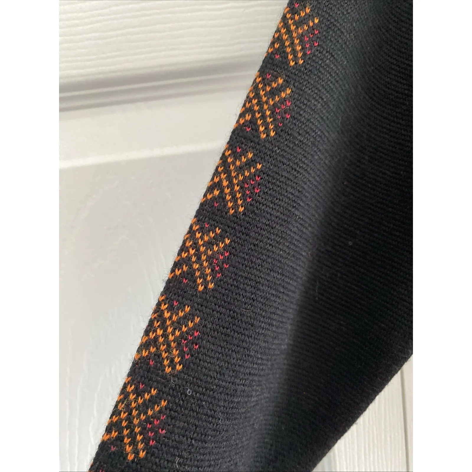 Meister Womens Medium Black Woold Blend Knit Sweater 1/4 Zip Ski Nordic Winter - Image 4