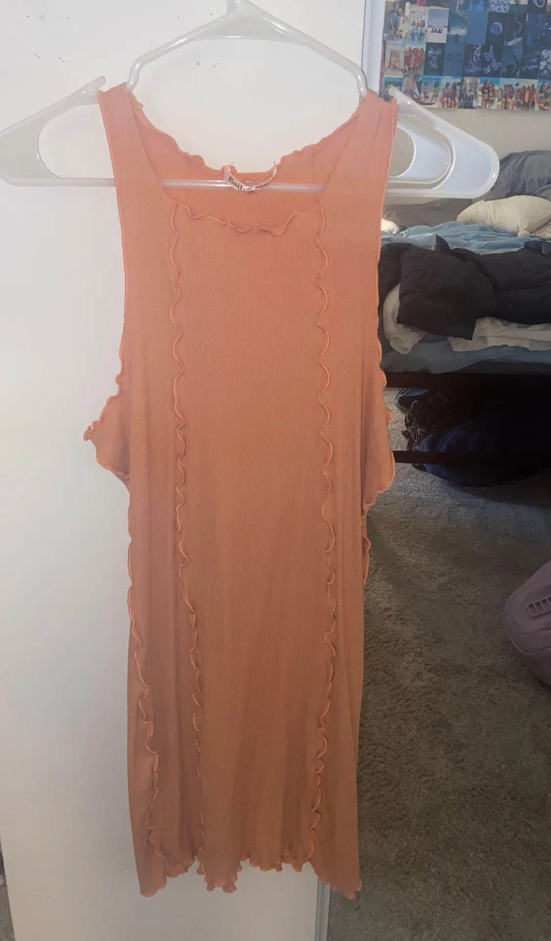 Orange Bodycon Dress Size M - Image 2