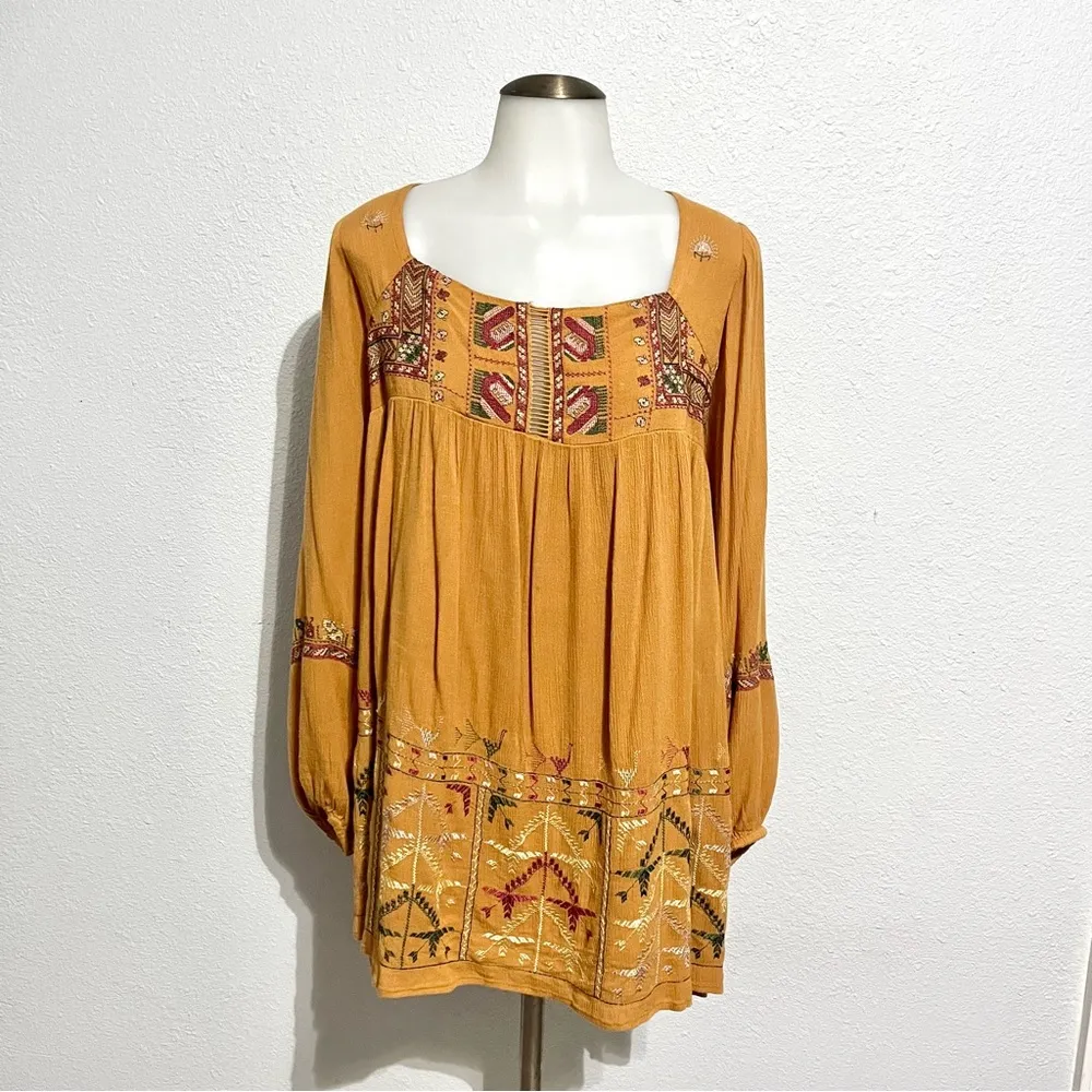 Free People Rhiannon Embroidered Mini Dress Size XS - Image 3
