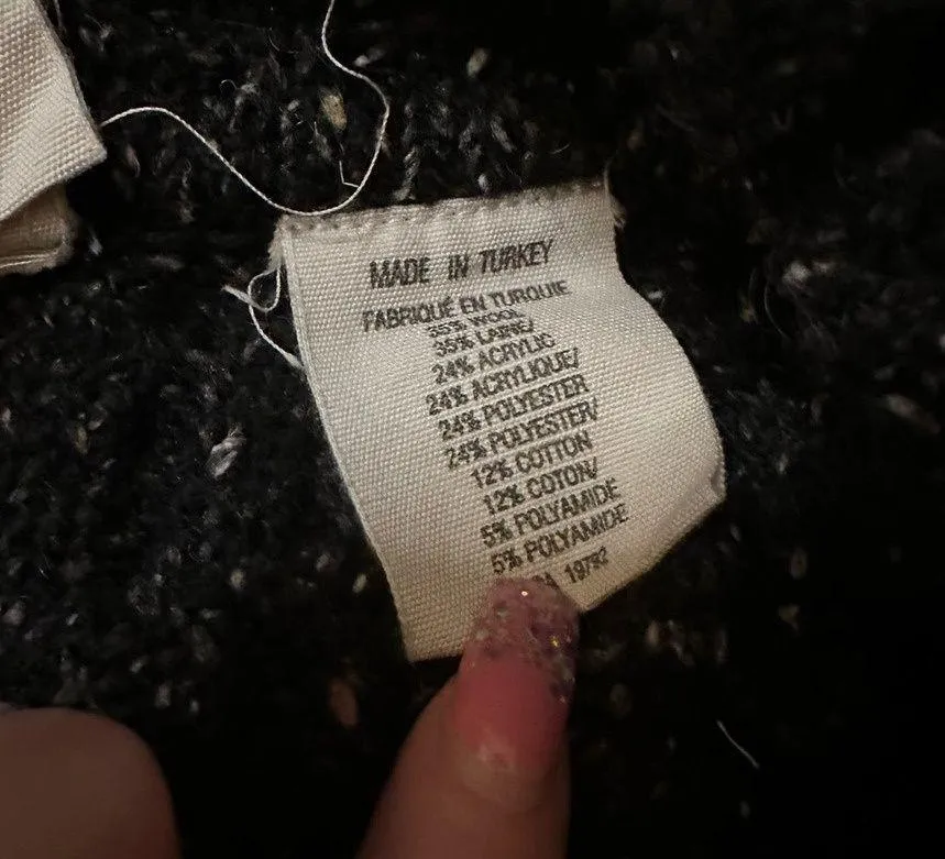 Timberland black knit turtleneck sweater size M - Image 8