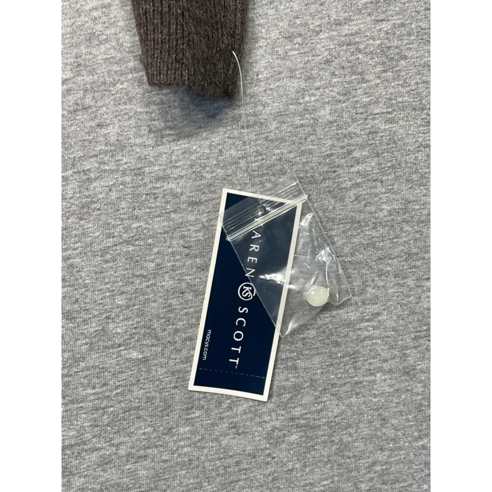 Women's Karen Scott Cardigan Sweater XS Brown - Image 2