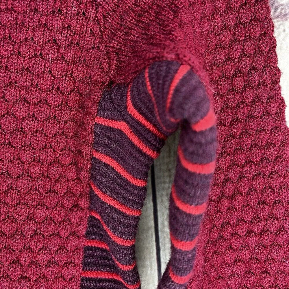 Athleta  XXS Marina Merino Wool Chianti Red Knit Turtleneck Sweater XXS - Image 4