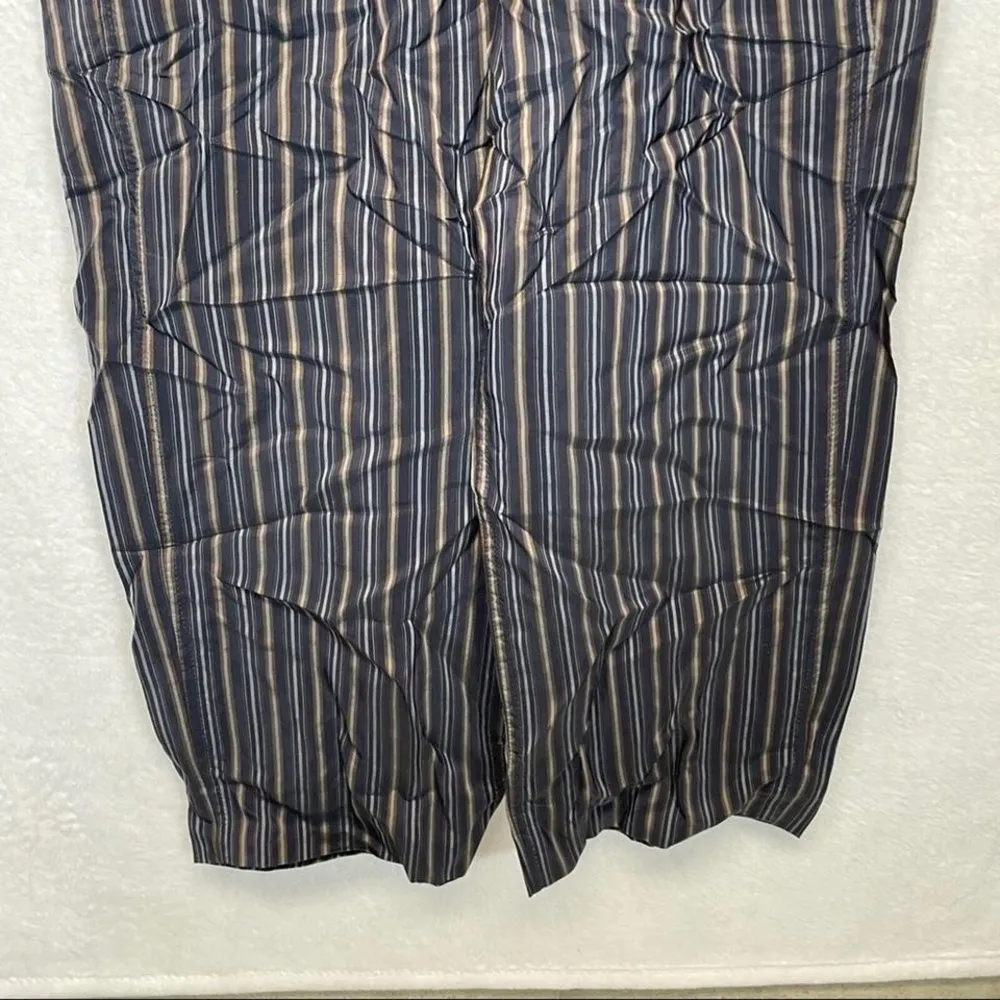 Vince Striped Wide Leg Slouchy Pull On Cropped Pants Size S - Image 3