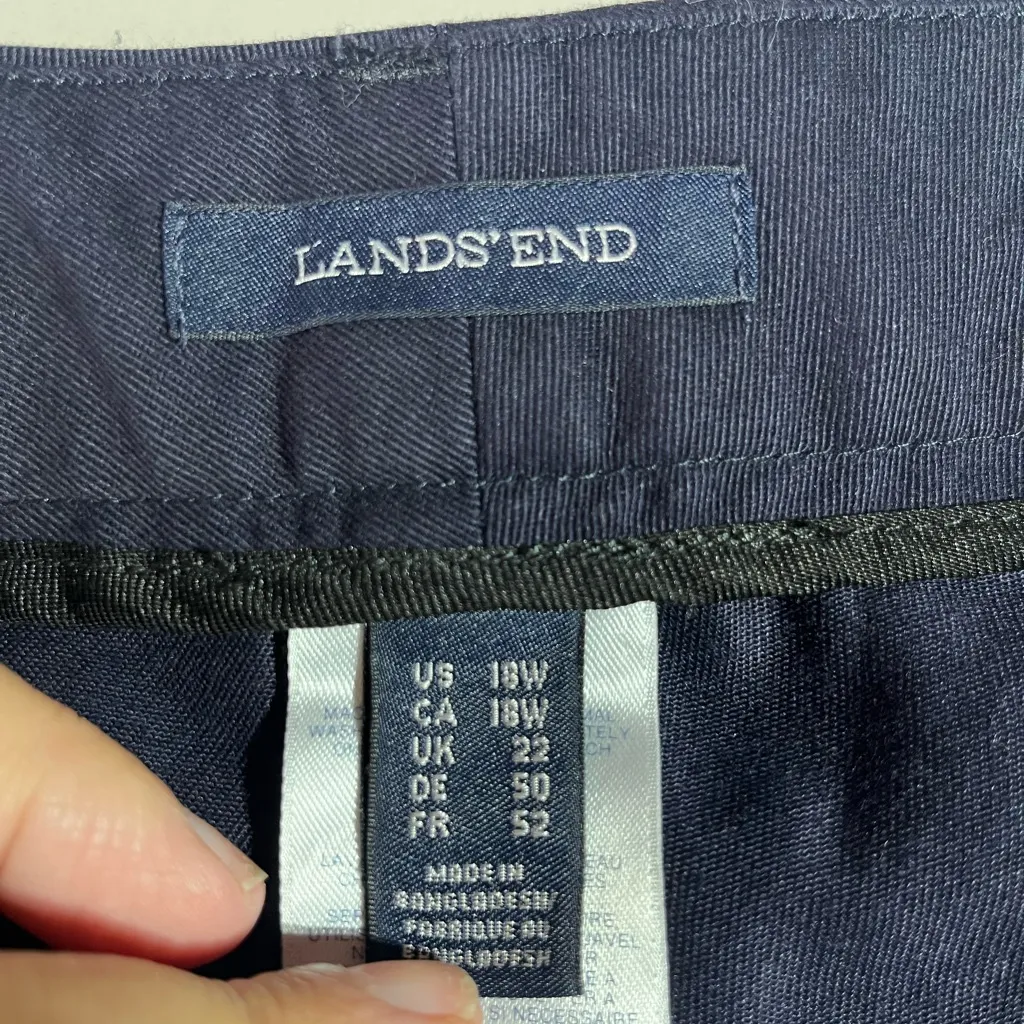 LANDS END (18W)‎ NAVY 4 POCKET ANKLE PANTS NWOT - Image 3