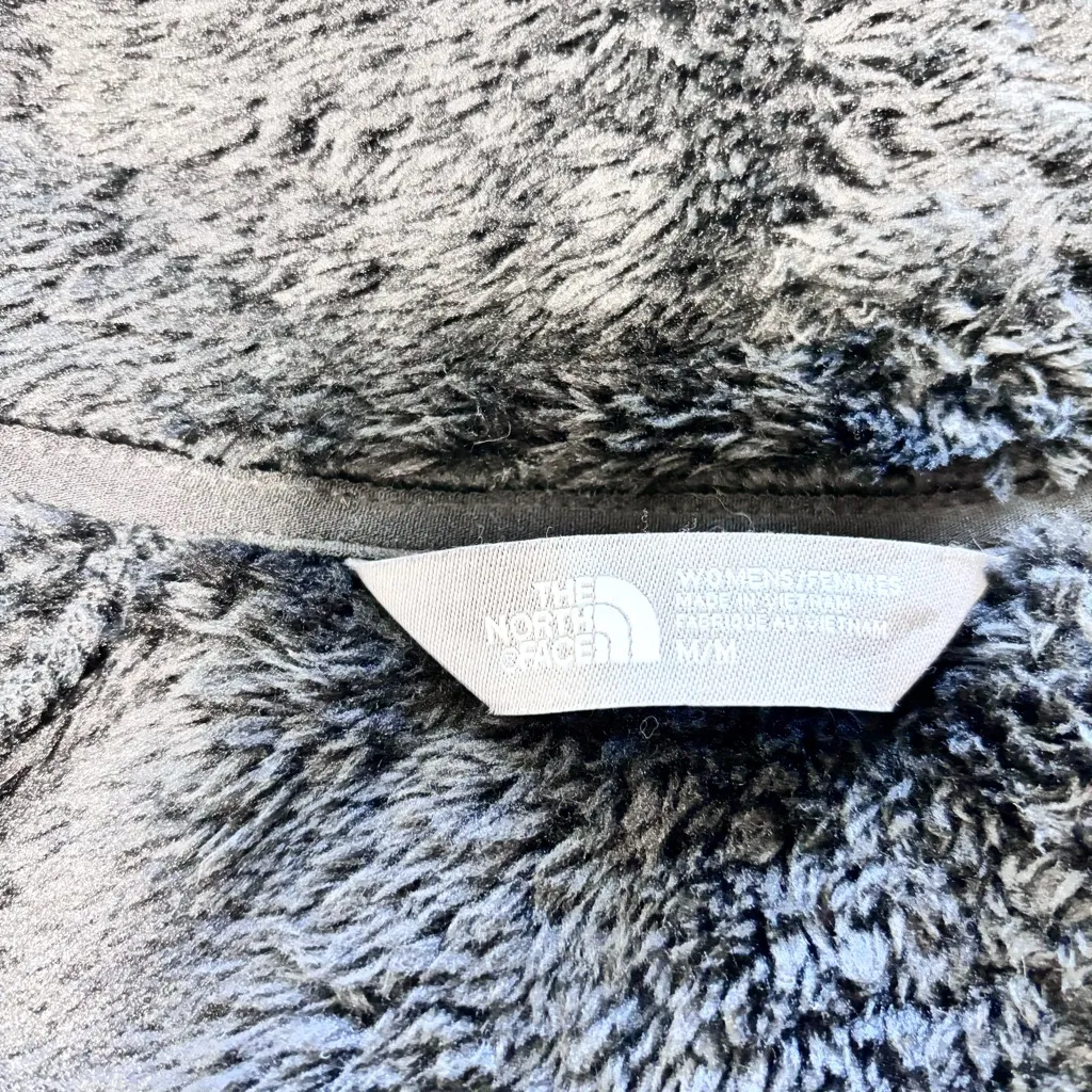 THE NORTH FACE SHERPA Fuzzy Black JACKET Full Zip with Pockets Women's Size M‎ - Image 11