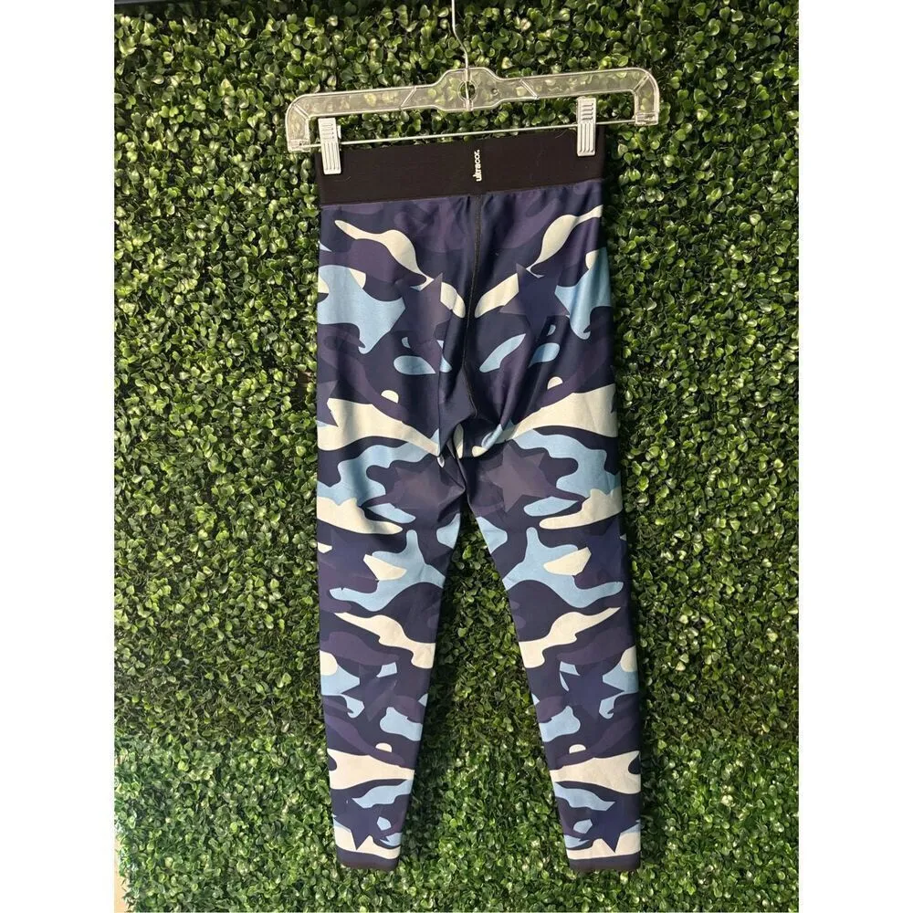 Ultracor Womens Blue Camo High Waist Leggings Size XS Stars - Image 2