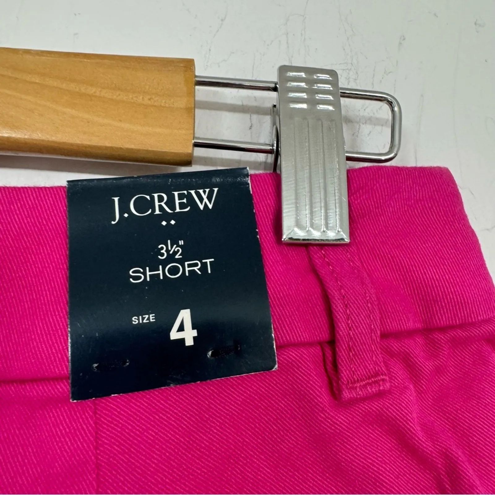 J Crew Hot Pink Chino Dressy Shorts Womens 4 Classic Preppy Barbie Core 3 1/2In - Image 7