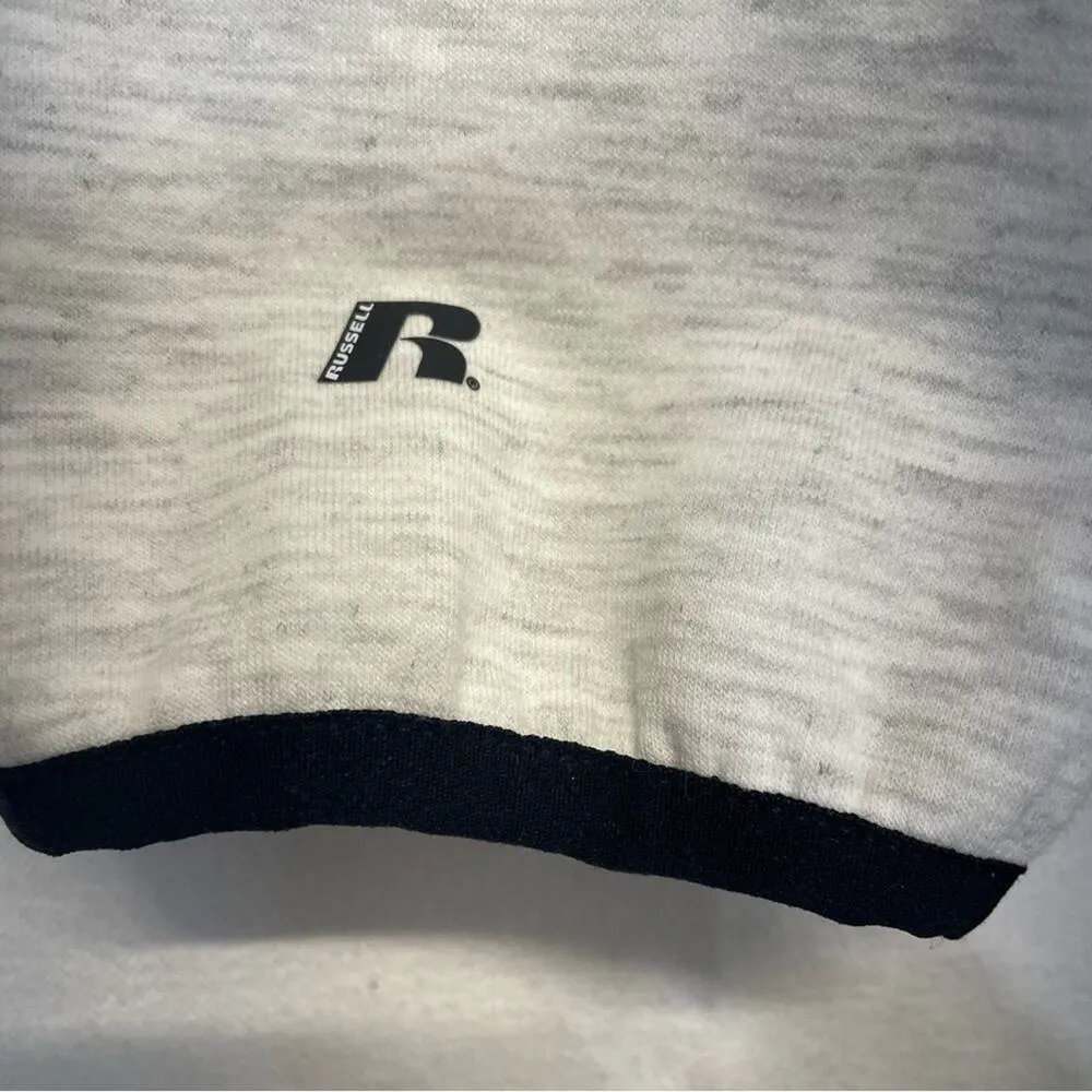 Russell Fusion Knit Full Zip Hoodie Size Medium light heather gray black jacket - Image 7