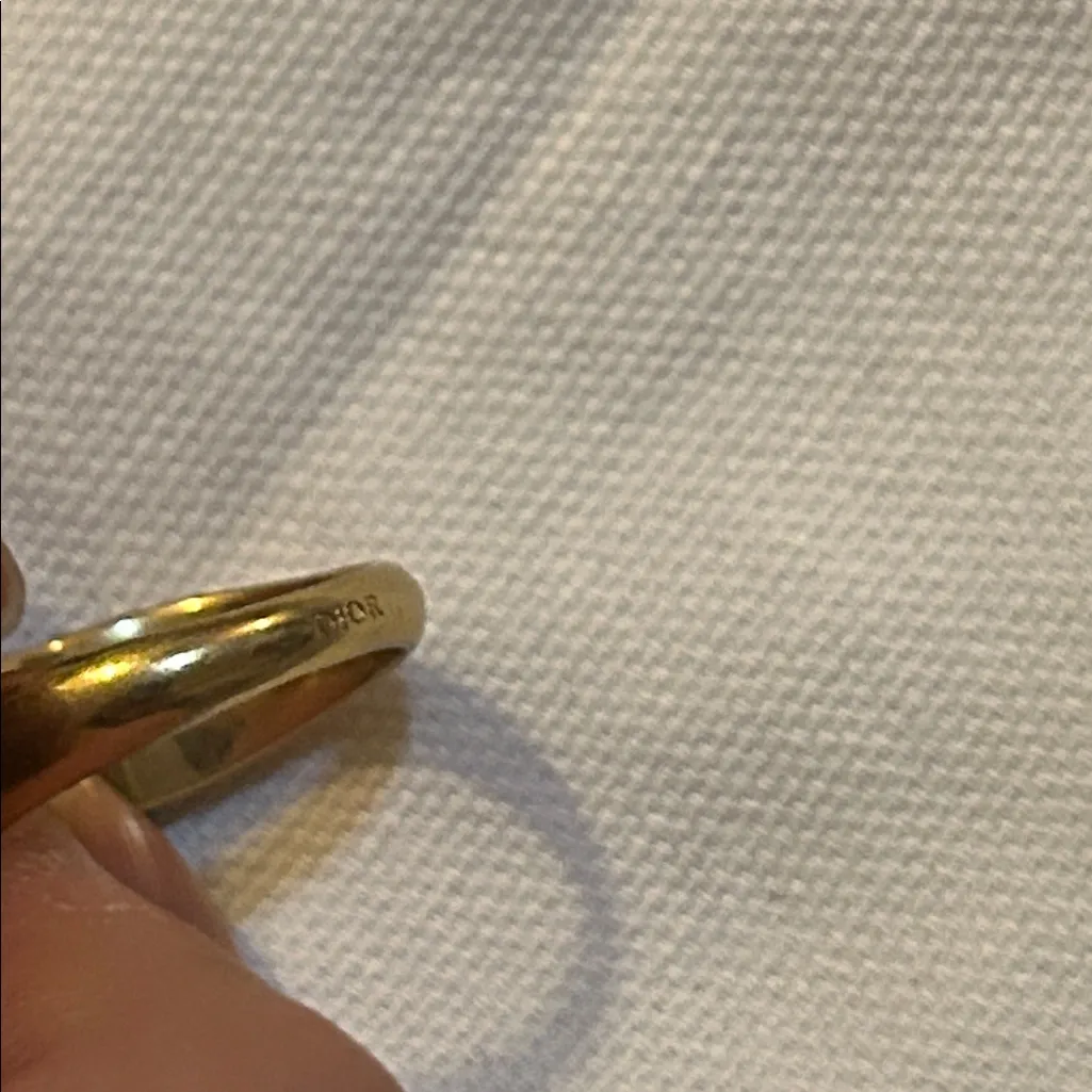 Dior D-FUSION RING Gold-Finish Metal a White Resin Pearl Silver-Tone Crystals - Image 7