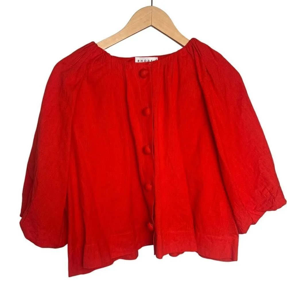 Rhode Veronica Top in Electric Red Sz. XS - Image 2