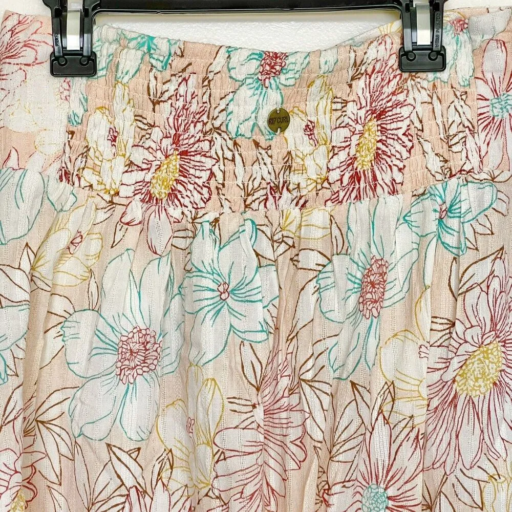Ripcurl Womens Skirt Sz Small Floral Tied Beach Coastal Cow girl Coconut Girl - Image 6