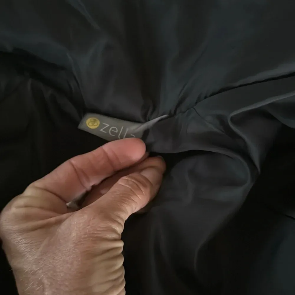 Zella Fleece Bomber Jacket Black Teddy Fleece Insulated Long Sleeve Zip Up - Image 6