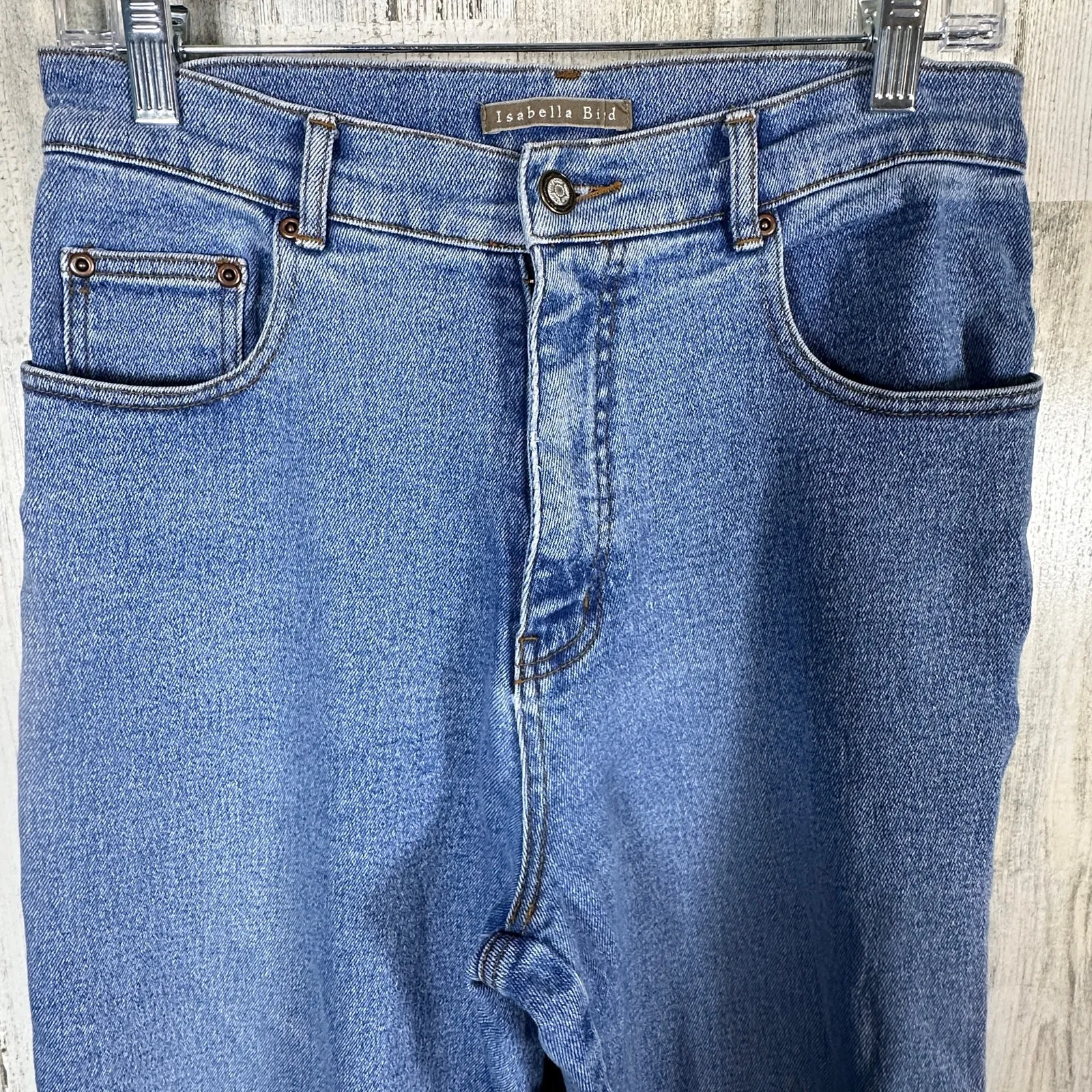 Isabella Bird (Anthro) Jeans 8 Tall | High Rise Straight Fit | MSRP $148 Blue - Image 5