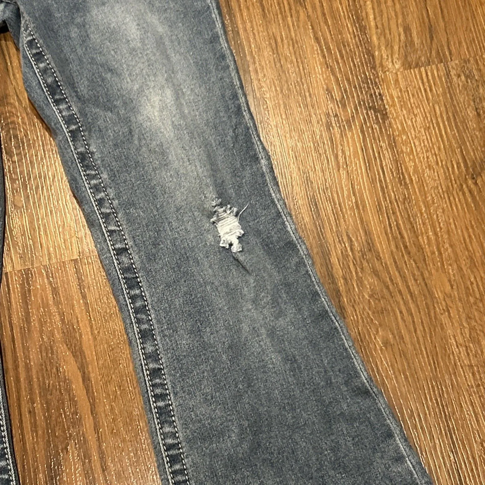 Austin Landing Jeans Junior Womens 3 Rhinestone Star Pockets Western Flare Rodeo Blue Size undefined - Image 7